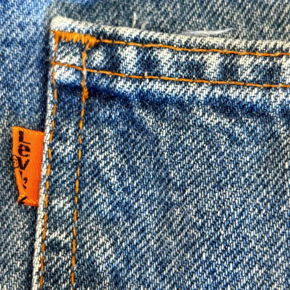 Vintage Levis 505 Orange Tab Jeans Mens 40 (37) x30 Blue Denim Straight Canada